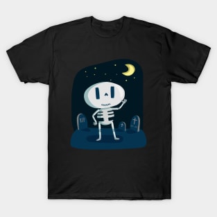 Halloween Skeleton Graveyard [HT] T-Shirt